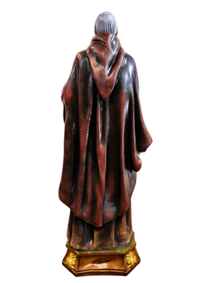 Imagem do Padre Pio Colorida em Fibra de Vidro 1 m-TerraCotta Arte Sacra