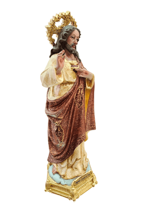 Imagem do Sagrado Coração Jesus Policromado de 43 cm-TerraCotta Arte Sacra