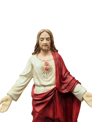 Imagem do Sagrado Coração de Jesus em Resina Colorida 15,5 cm-TerraCotta Arte Sacra