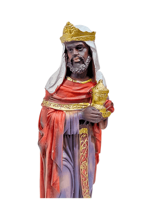 Imagem em Resina Rei Mago Baltazar 20 cm-TerraCotta Arte Sacra
