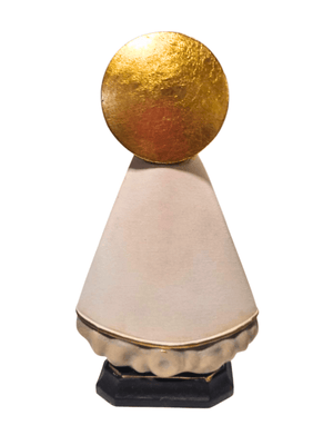 Madonna Mariazell de Madeira Italiana 15,5 cm colorida-TerraCotta Arte Sacra