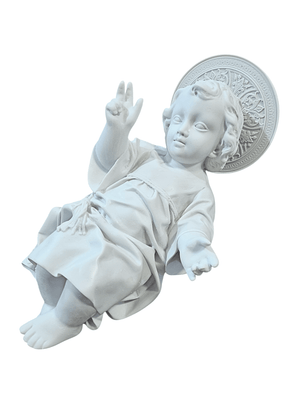 Menino Jesus em Pó de Mármore 26 cm-TerraCotta Arte Sacra