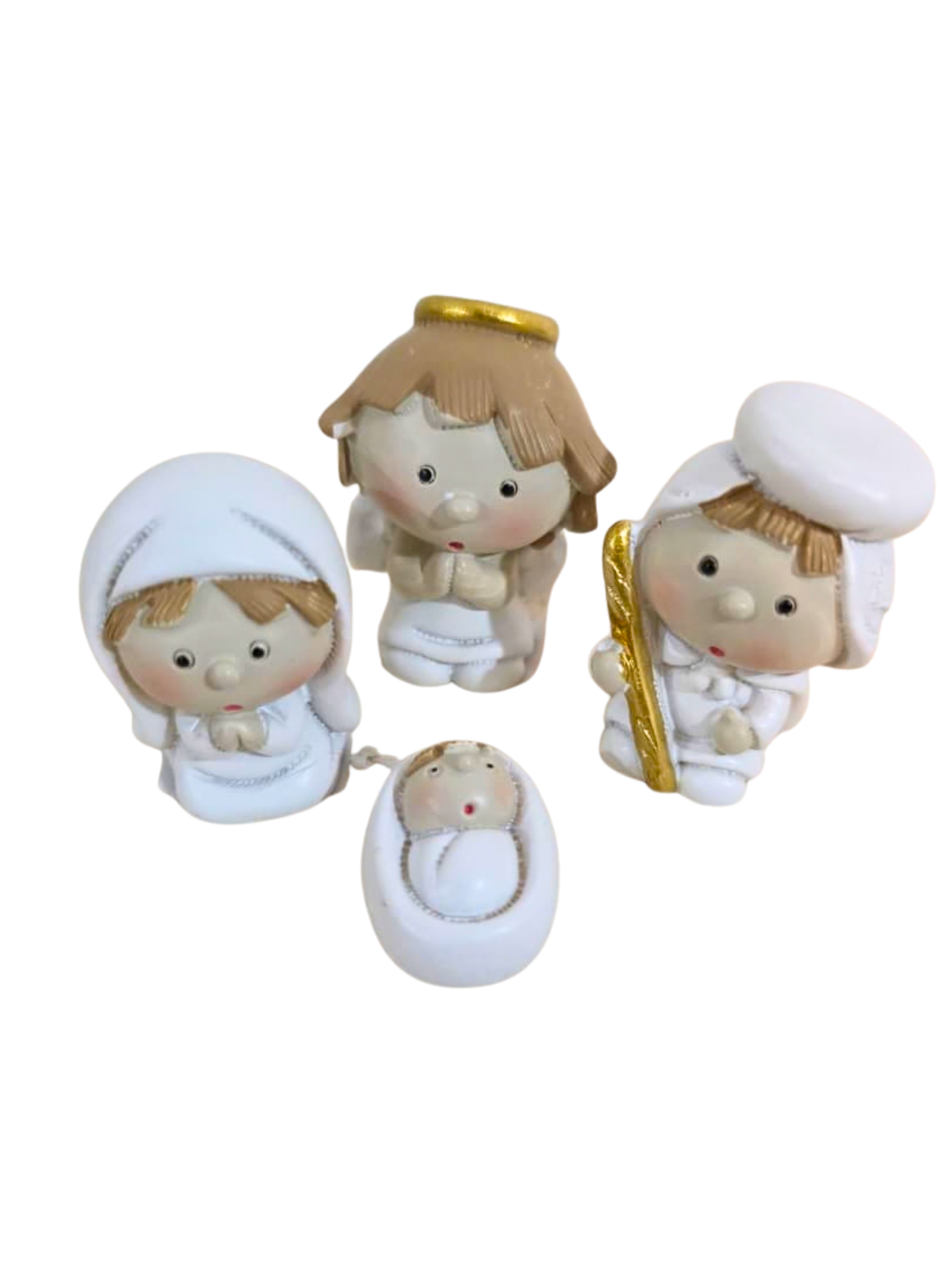 Mini Presépio em Resina 9 peças 3 x 2 cm , 5 x 4 cm-TerraCotta Arte Sacra