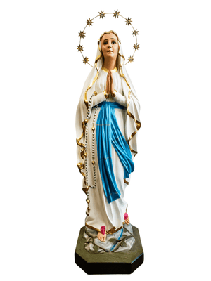 Nossa Senhora de Lourdes em Pó de Mármore 1,07 m-TerraCotta Arte Sacra