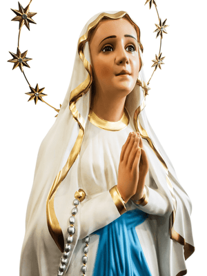 Nossa Senhora de Lourdes em Pó de Mármore 1,07 m-TerraCotta Arte Sacra
