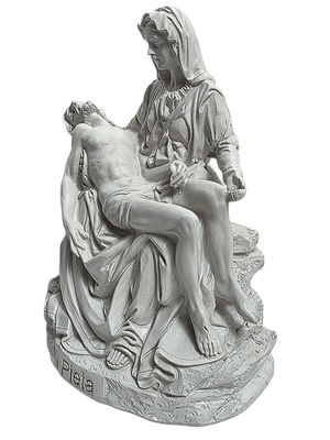 Pietá em Resina Branca 13 cm-TerraCotta Arte Sacra