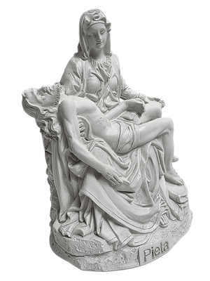 Pietá em Resina Branca 13 cm-TerraCotta Arte Sacra