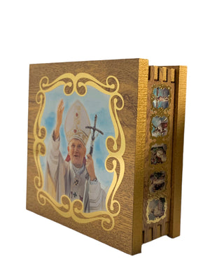 Porta Terço Italiano Papa João Paulo II-TerraCotta Arte Sacra