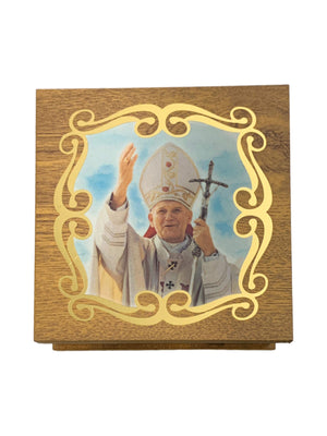 Porta Terço Italiano Papa João Paulo II-TerraCotta Arte Sacra