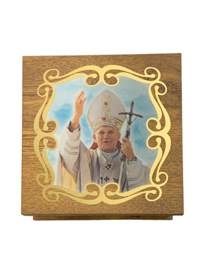 Porta Terço Italiano Papa João Paulo II-TerraCotta Arte Sacra