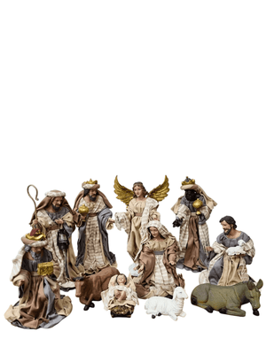 Presépio Estilo Napolitano 30 cm 11 Peças-TerraCotta Arte Sacra