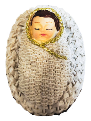 Presépio em Resina Branco com Dourado 7 peças-TerraCotta Arte Sacra