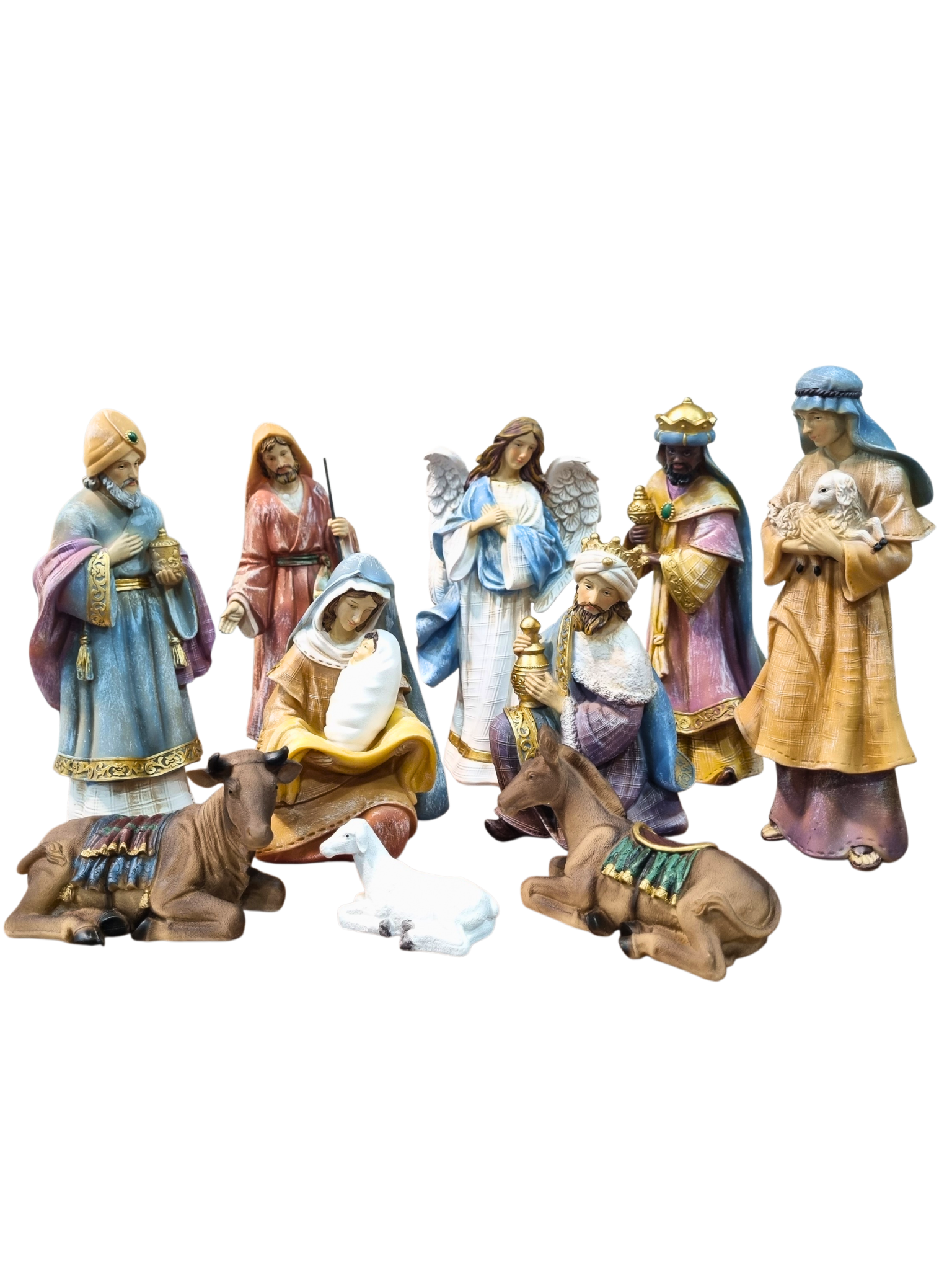 Presépio em Resina Colorido 11 Peças 30 cm-TerraCotta Arte Sacra