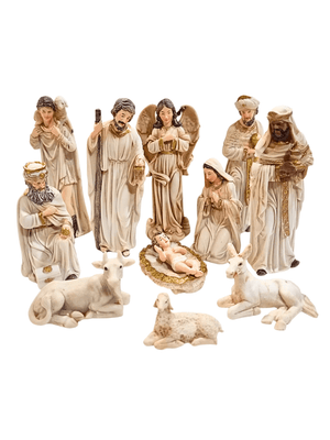 Presépio em Resina Cor Marfim 13 cm-TerraCotta Arte Sacra