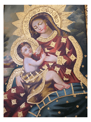 Quadro Cusquenho Nossa Senhora do Leite-TerraCotta Arte Sacra
