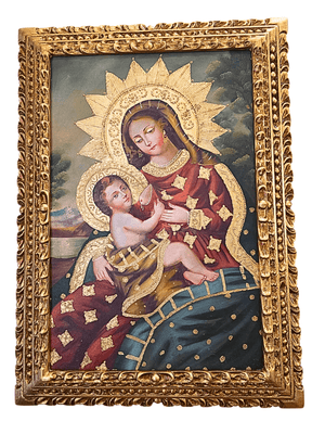 Quadro Cusquenho Nossa Senhora do Leite-TerraCotta Arte Sacra