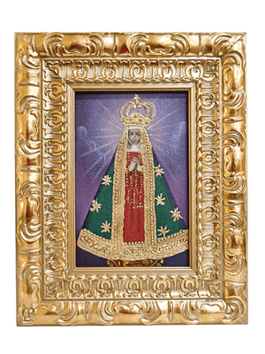 Quadro Cusquenho de Nossa Senhora Aparecida 23,5 cm x 18,5 cm-TerraCotta Arte Sacra
