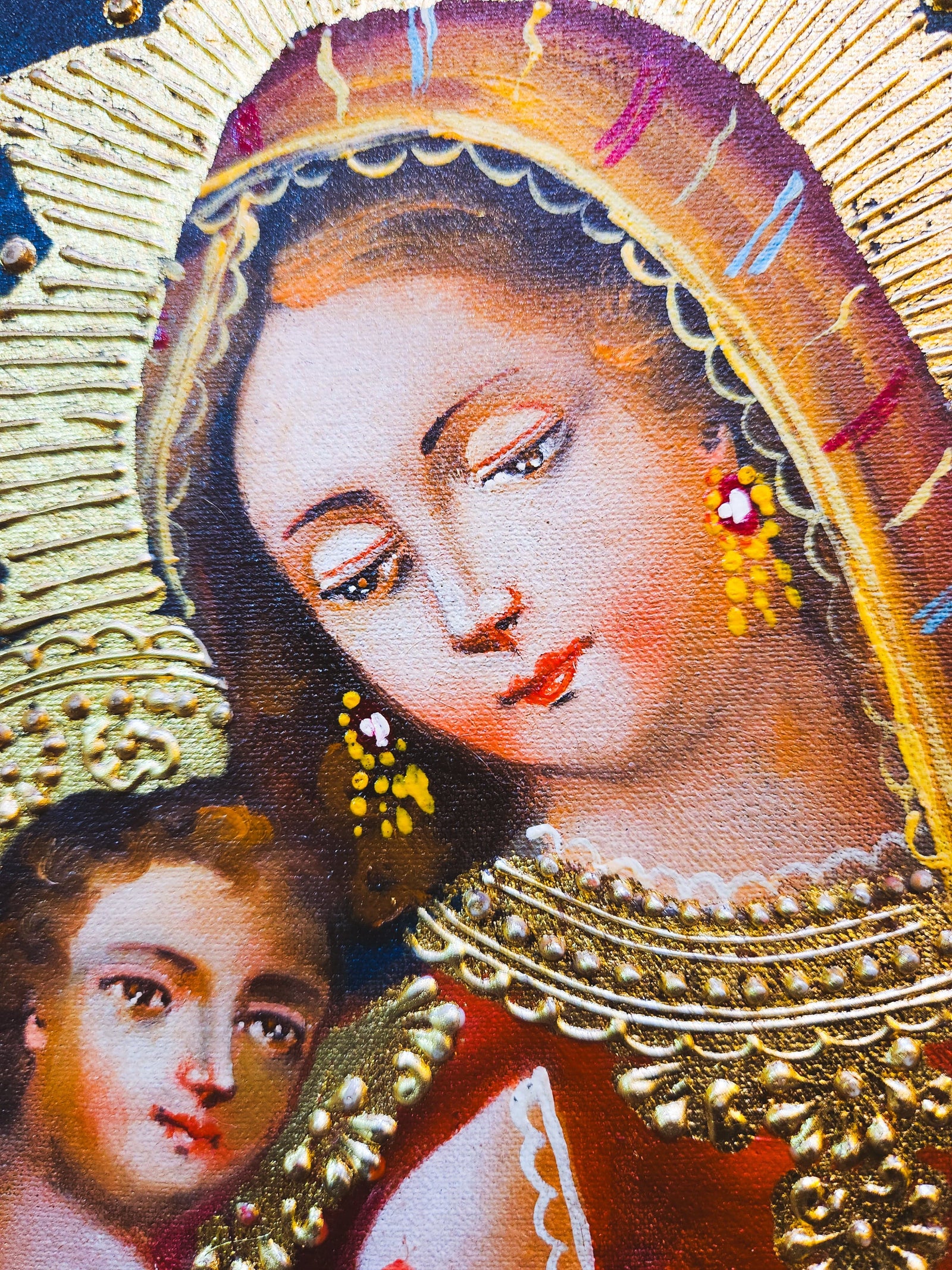 Quadro Cusquenho de Nossa Senhora do Leite-TerraCotta Arte Sacra