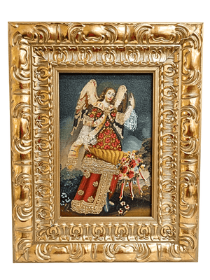 Quadro Cusquenho de São Gabriel 23,5 cm x 18,5 cm-TerraCotta Arte Sacra