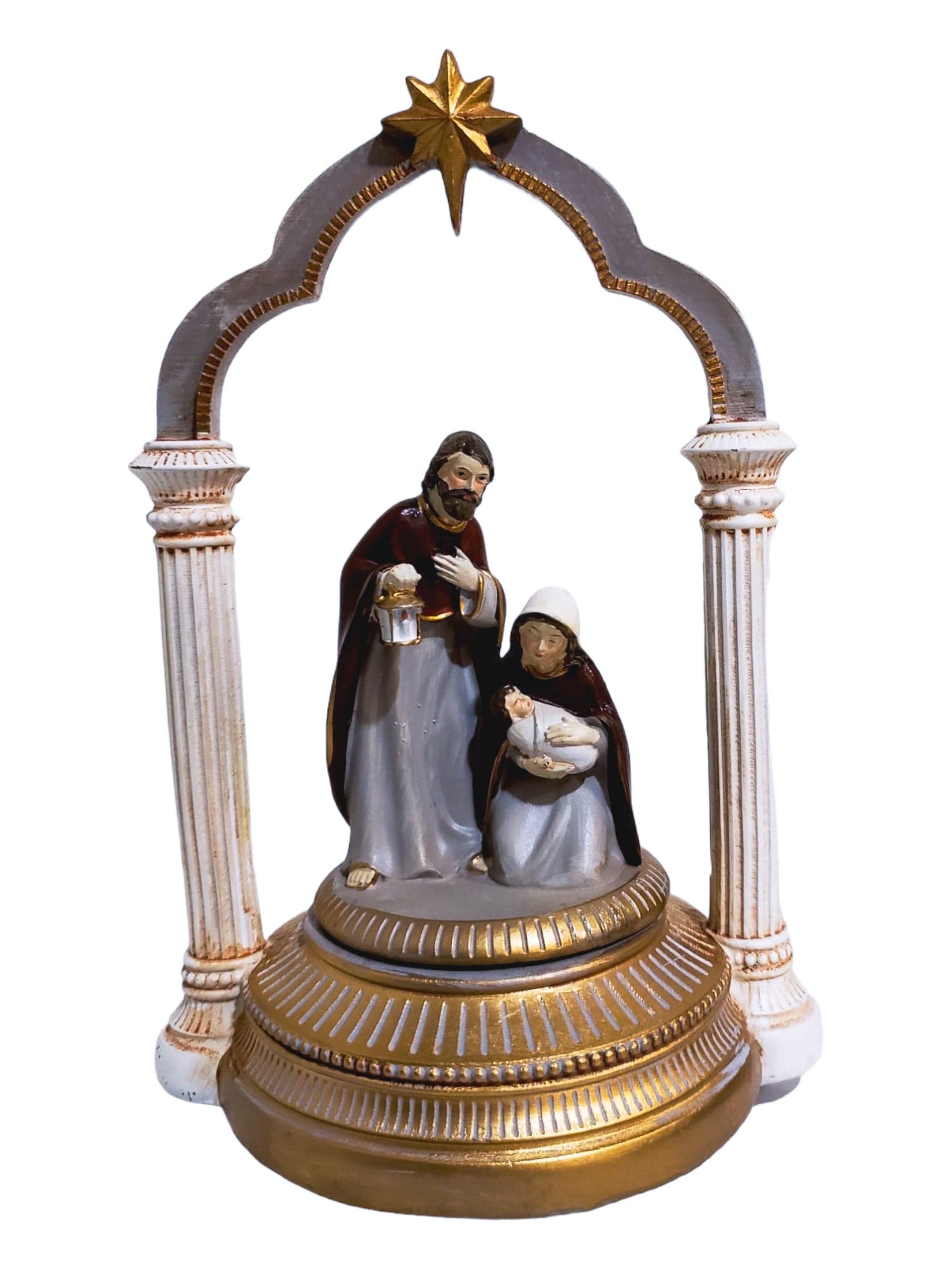 Sagrada Família Caixinha de Música com Canção de Natal-TerraCotta Arte Sacra