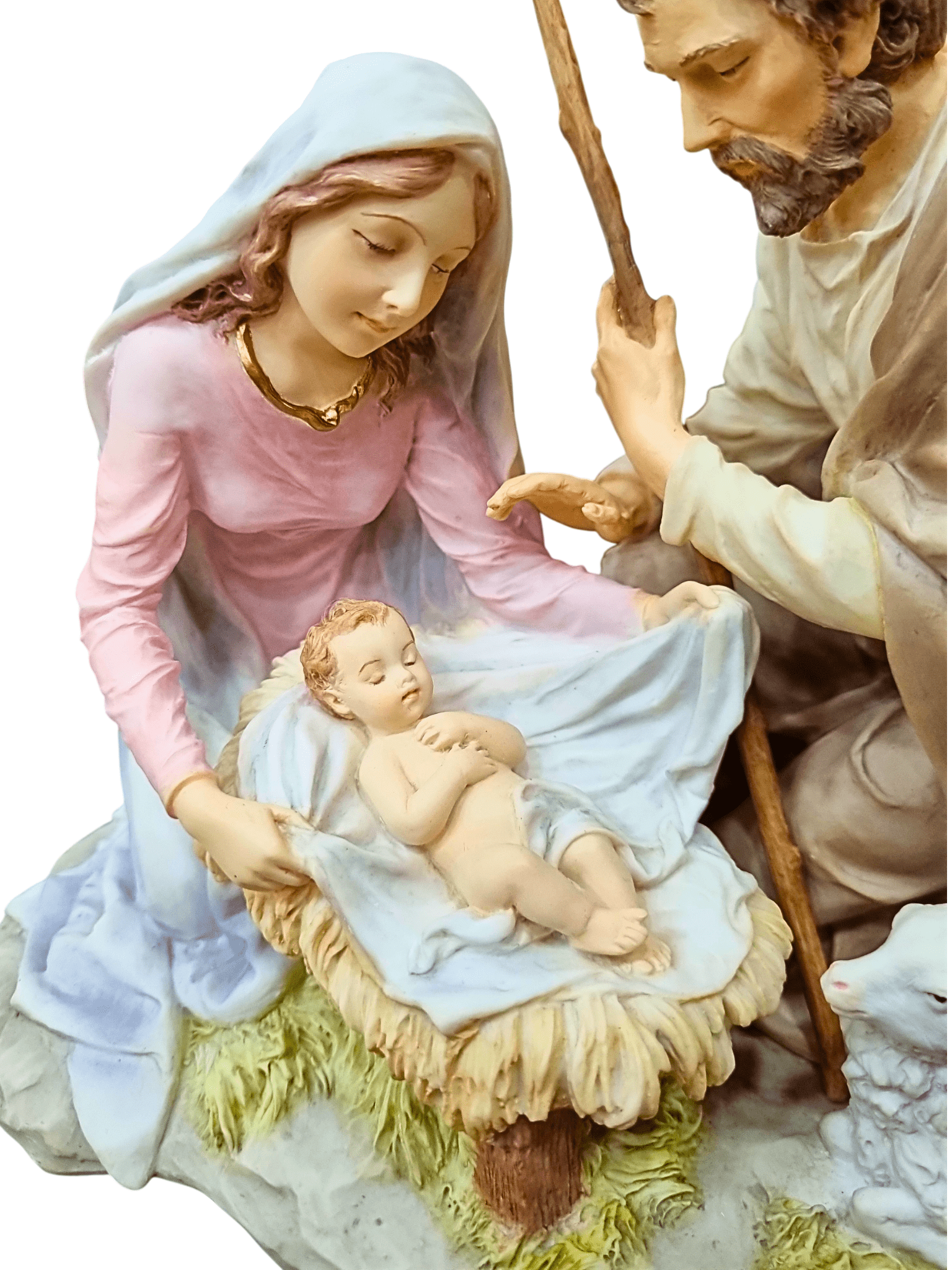 Sagrada Família Cenário Presépio em Resina 16 cm-TerraCotta Arte Sacra