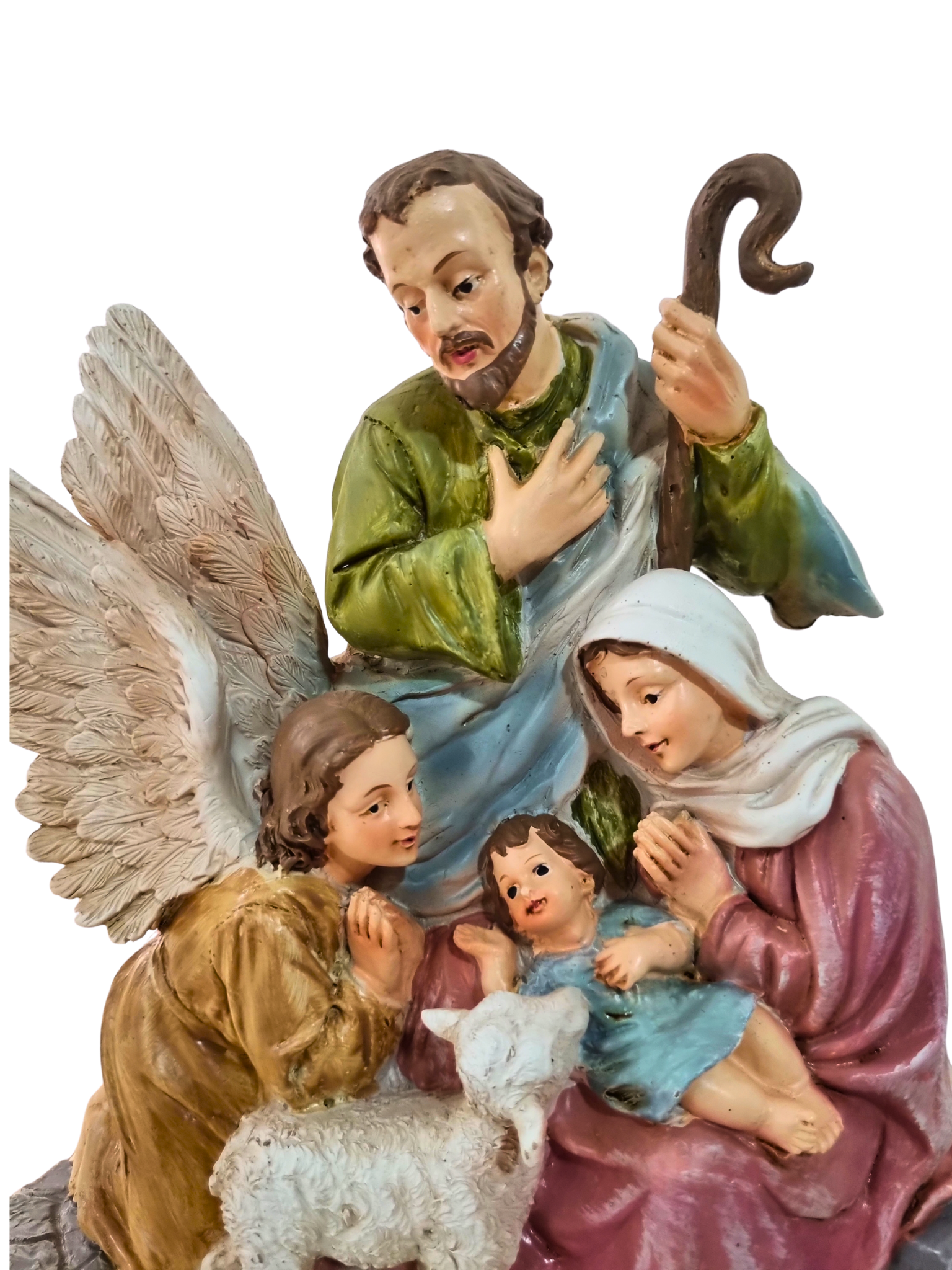 Sagrada Família com Anjo em Resina 20 x 20 cm-TerraCotta Arte Sacra