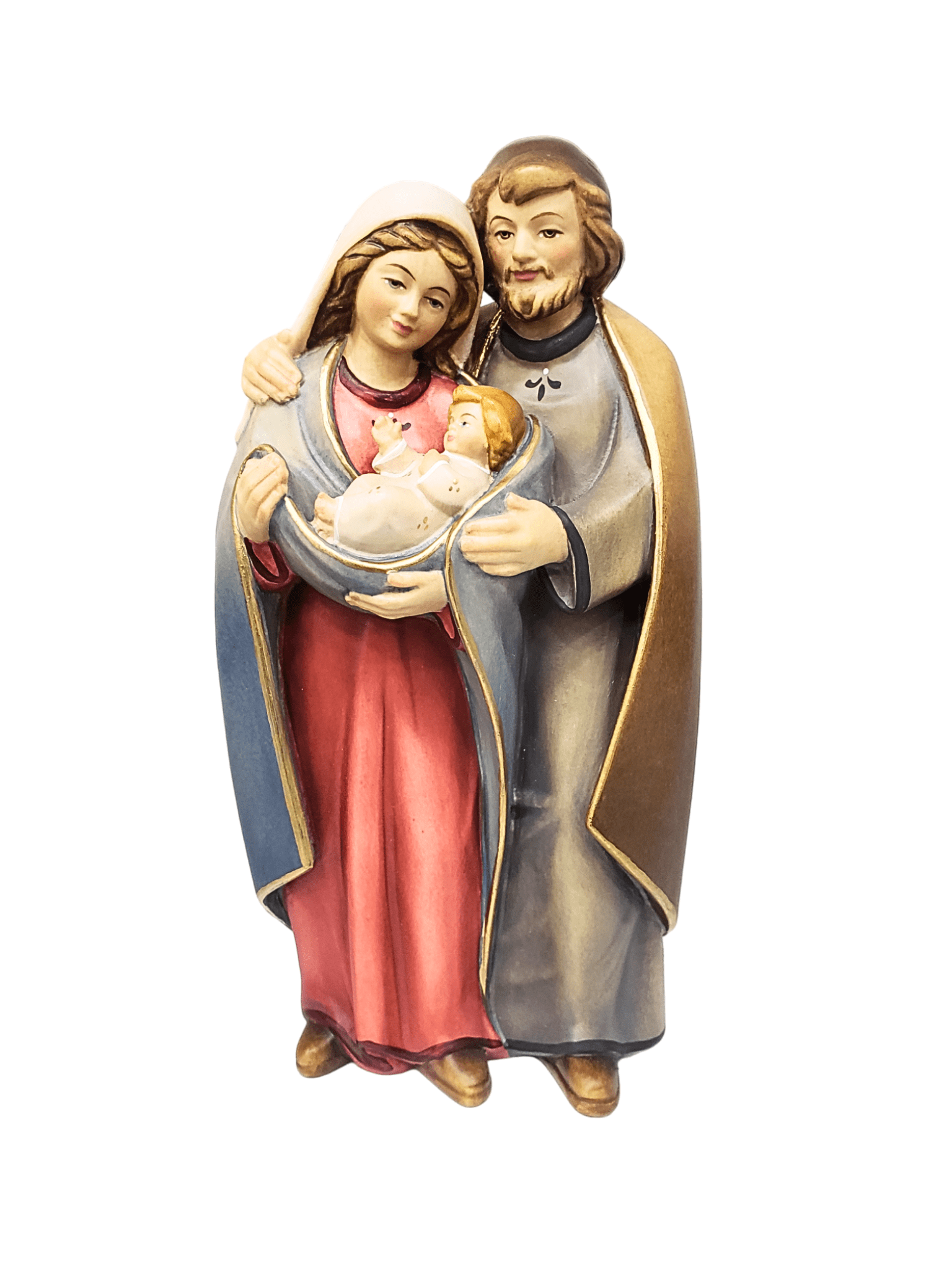 Sagrada Família de Madeira Italiana 30 cm-TerraCotta Arte Sacra