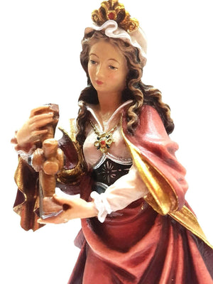 Santa Catarina de Madeira Italiana 20 cm-TerraCotta Arte Sacra
