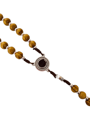 Terço Italiano de Madeira Padre Pio 8 mm-TerraCotta Arte Sacra