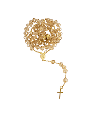 Terço de Cristal de Vidro Champanhe-TerraCotta Arte Sacra