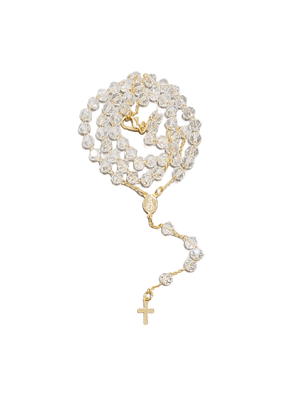 Terço de Cristal de Vidro Transparente-TerraCotta Arte Sacra