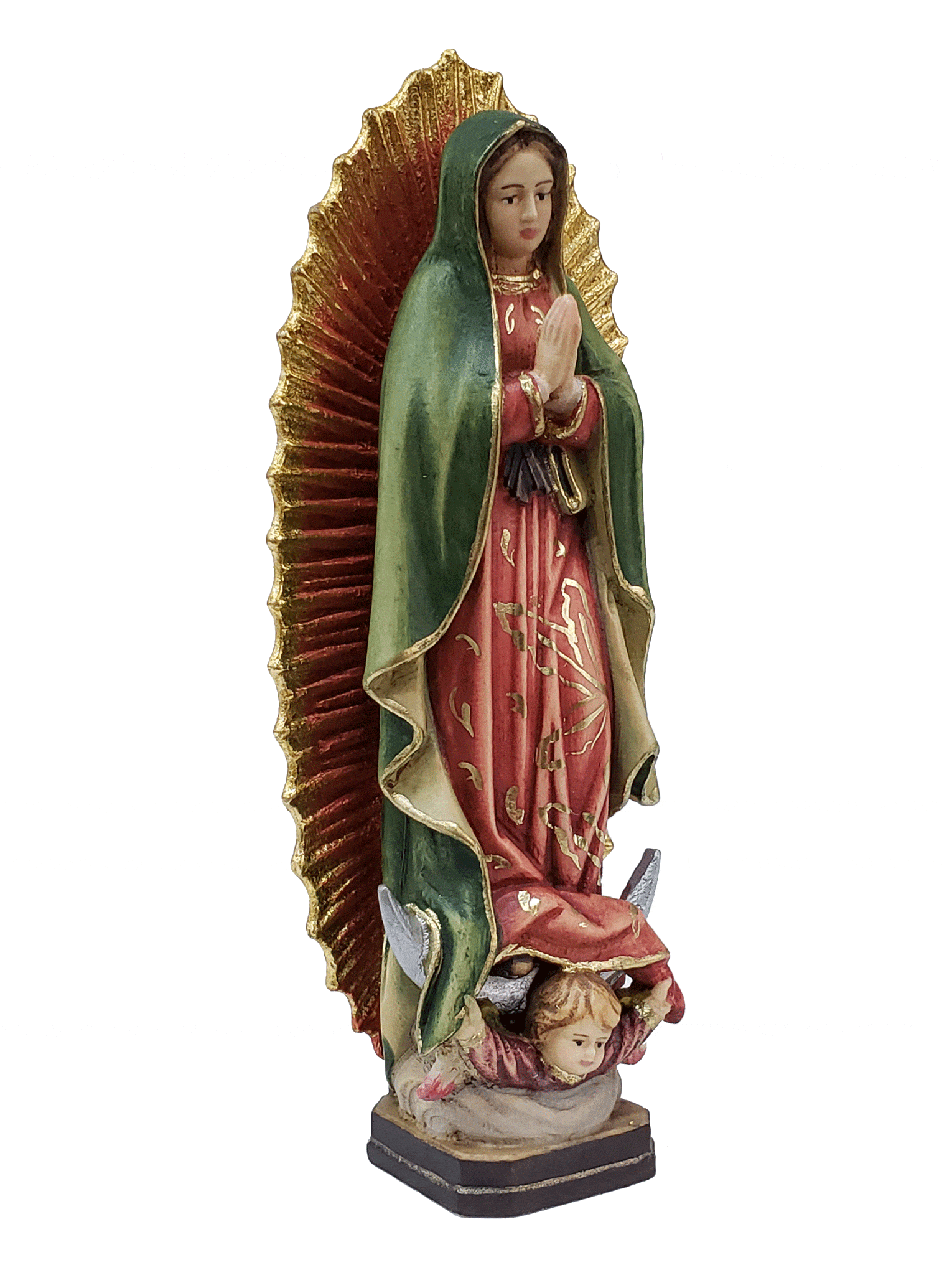 Imagem de Nossa Senhora de Guadalupe em Madeira Italiana 15 cm