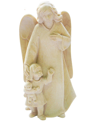 Anjo da Guarda em Madeira (Para meninas) 8,5 cm-TerraCotta Arte Sacra