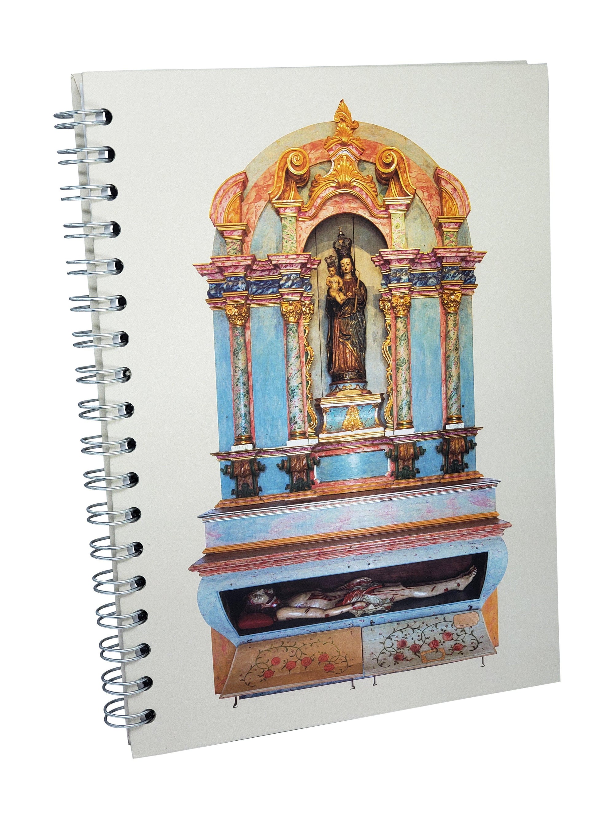 Caderno Médio Marfim Com Pauta Aquarela - Altar da Nossa Senhora da Luz - Séc. XVIII-TerraCotta Arte Sacra