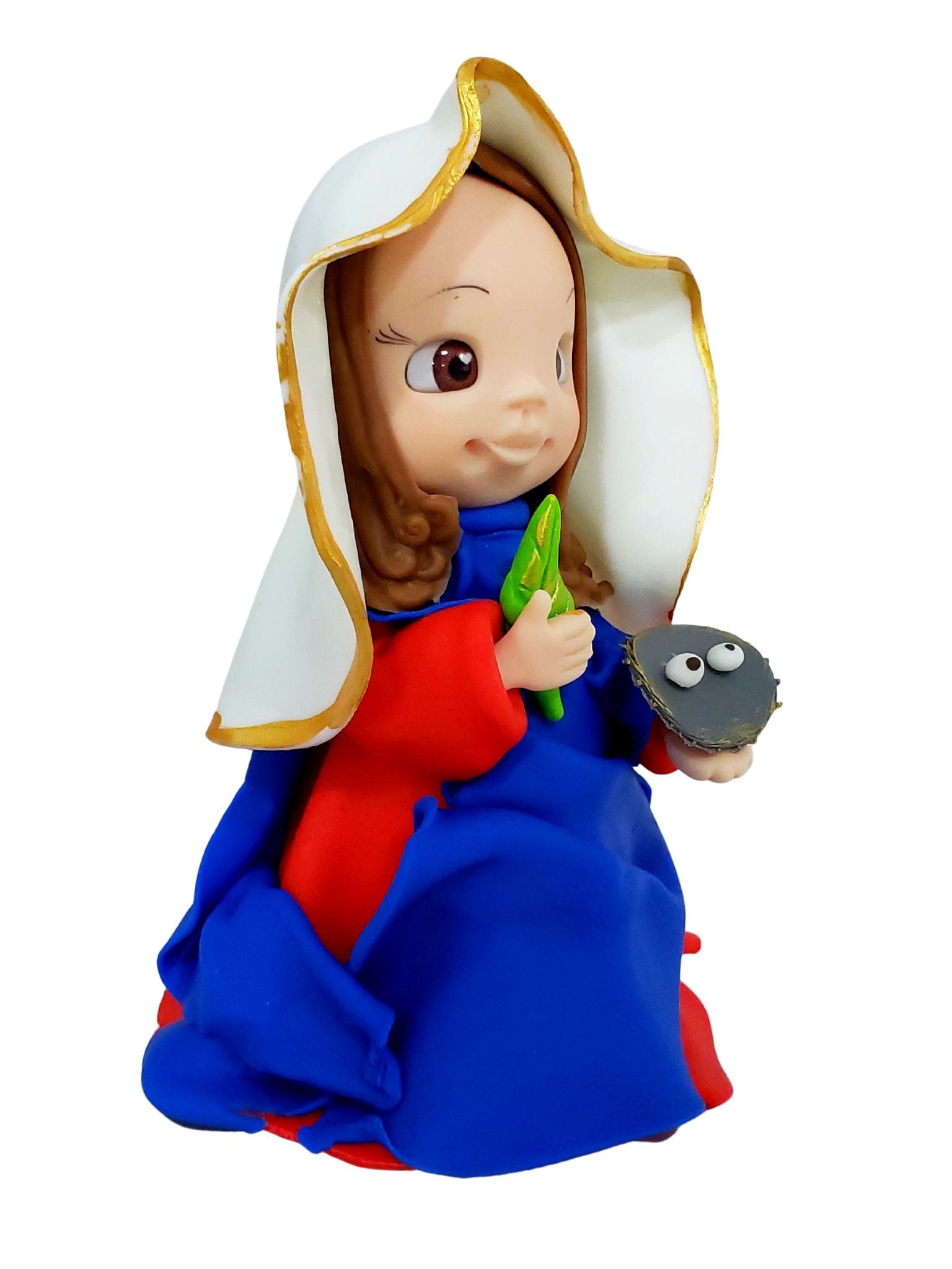 Imagem Infantil de Santa Luzia em Biscuit 13 cm-TerraCotta Arte Sacra