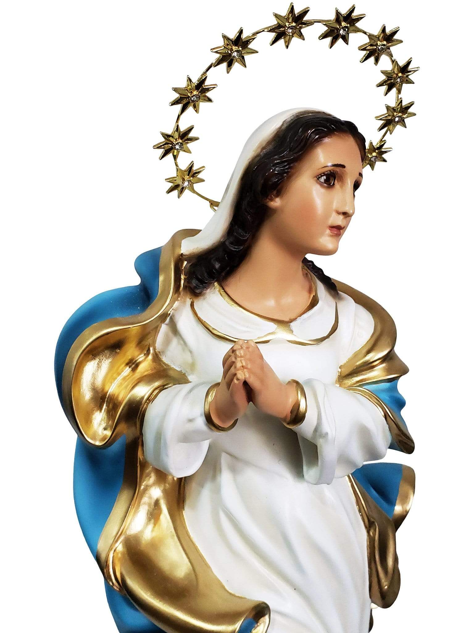 Imagem da Imaculada Conceição de Pó de Mármore 52 cm com Olhos de Vidro-TerraCotta Arte Sacra