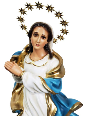 Imagem da Imaculada Conceição de Pó de Mármore 52 cm com Olhos de Vidro-TerraCotta Arte Sacra