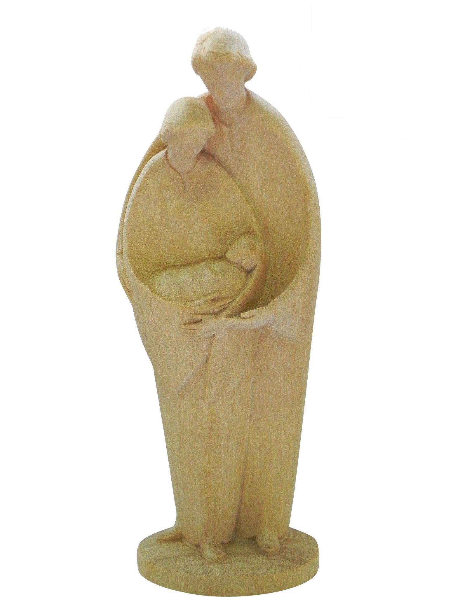 Imagem da Sagrada Família em Madeira 15 cm-TerraCotta Arte Sacra
