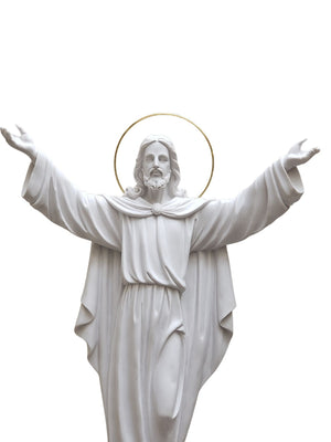 Imagem de Cristo Ressuscitado 30 cm Branco-TerraCotta Arte Sacra