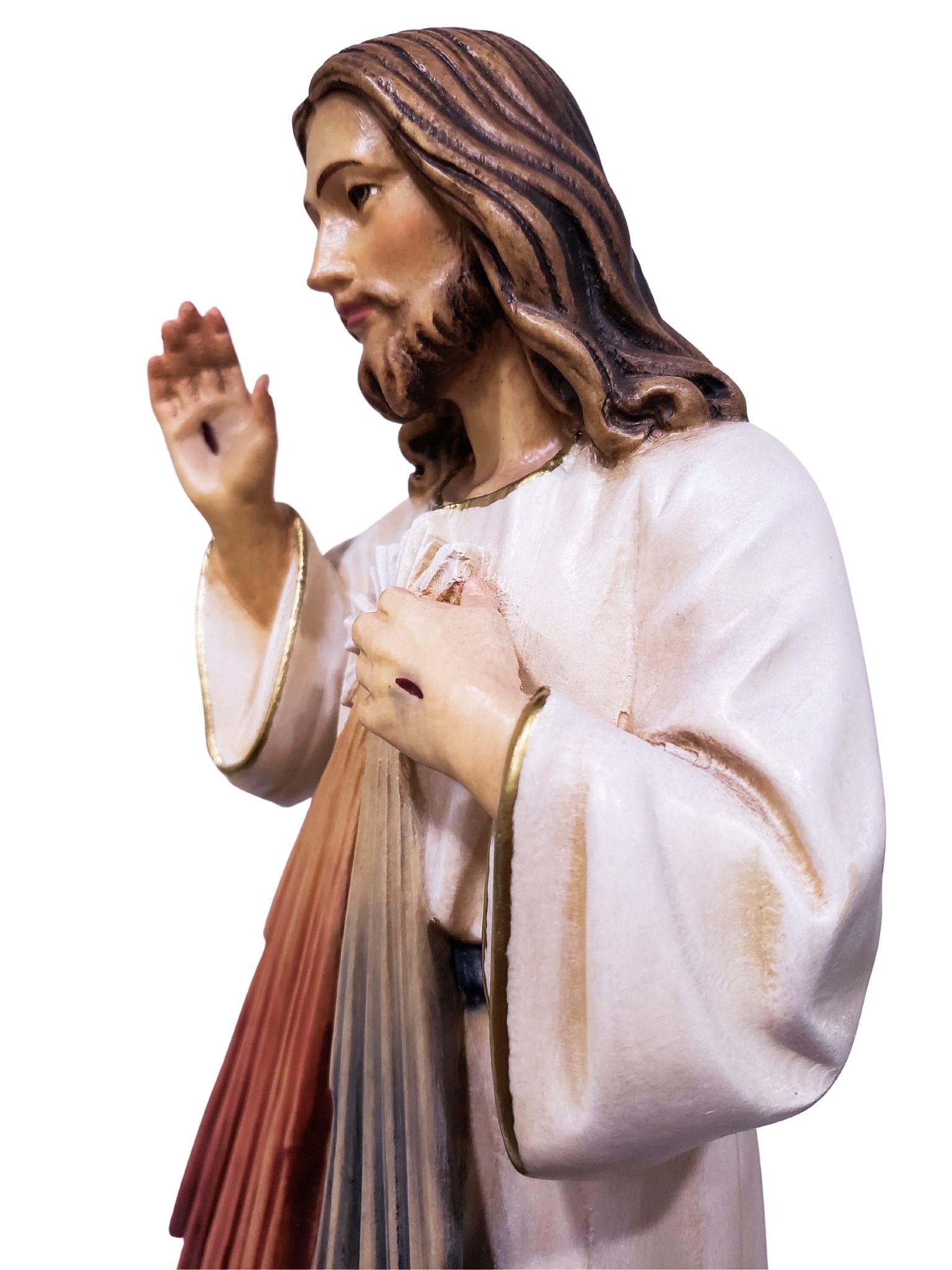 Imagem de Madeira Italiana Jesus Misericordioso 40 cm-TerraCotta Arte Sacra