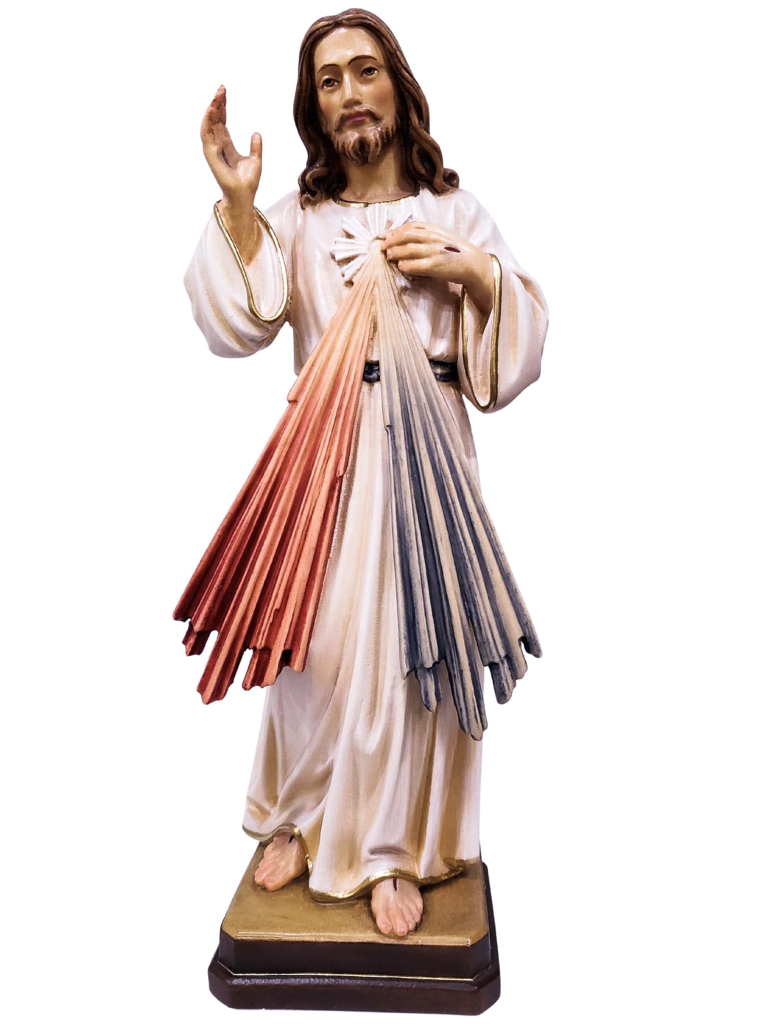 Imagem de Madeira Italiana Jesus Misericordioso 40 cm-TerraCotta Arte Sacra