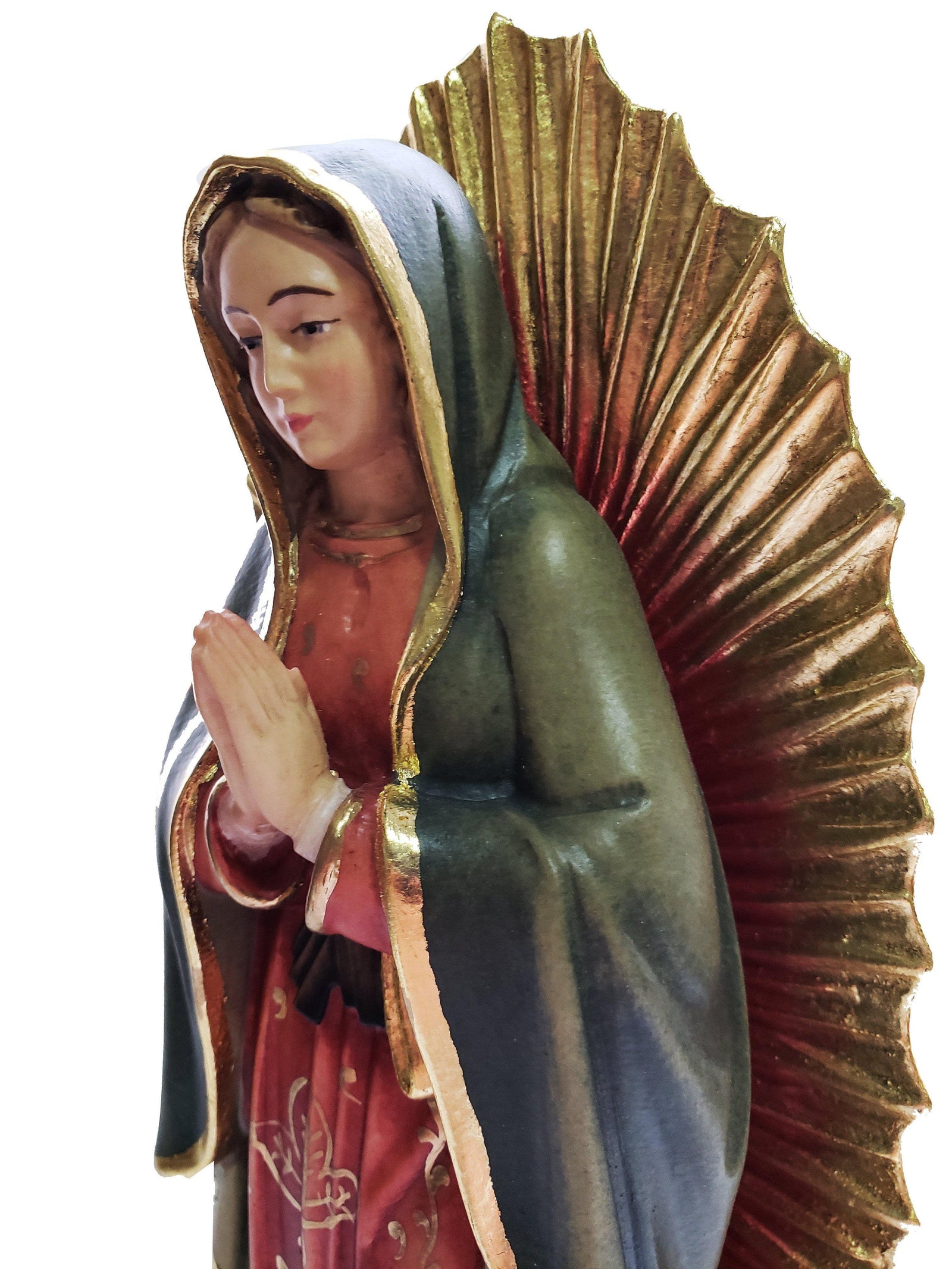 Imagem de Madeira Italiana Nossa Senhora de Guadalupe 30 cm-TerraCotta Arte Sacra