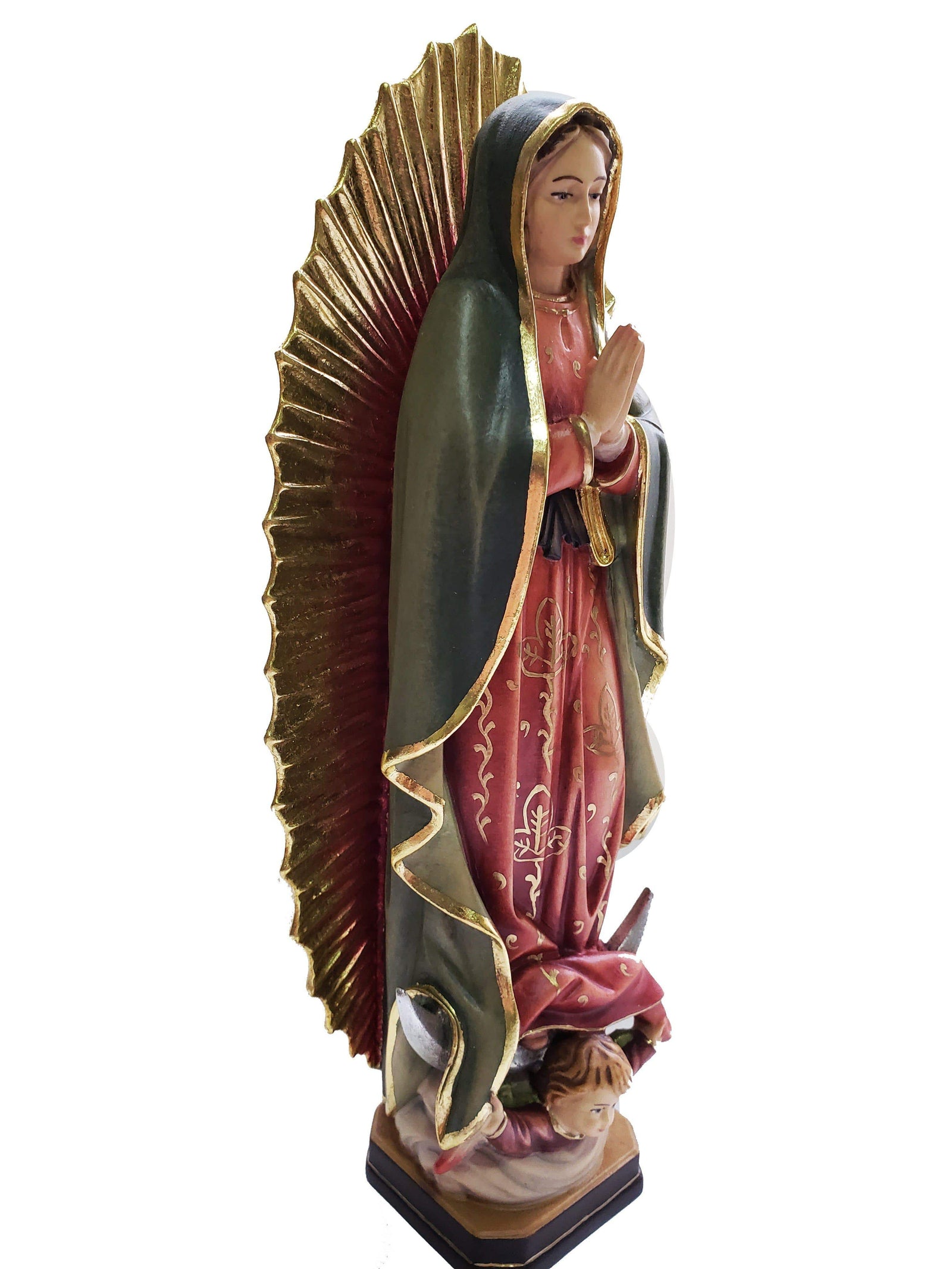 Imagem de Madeira Italiana Nossa Senhora de Guadalupe 30 cm-TerraCotta Arte Sacra