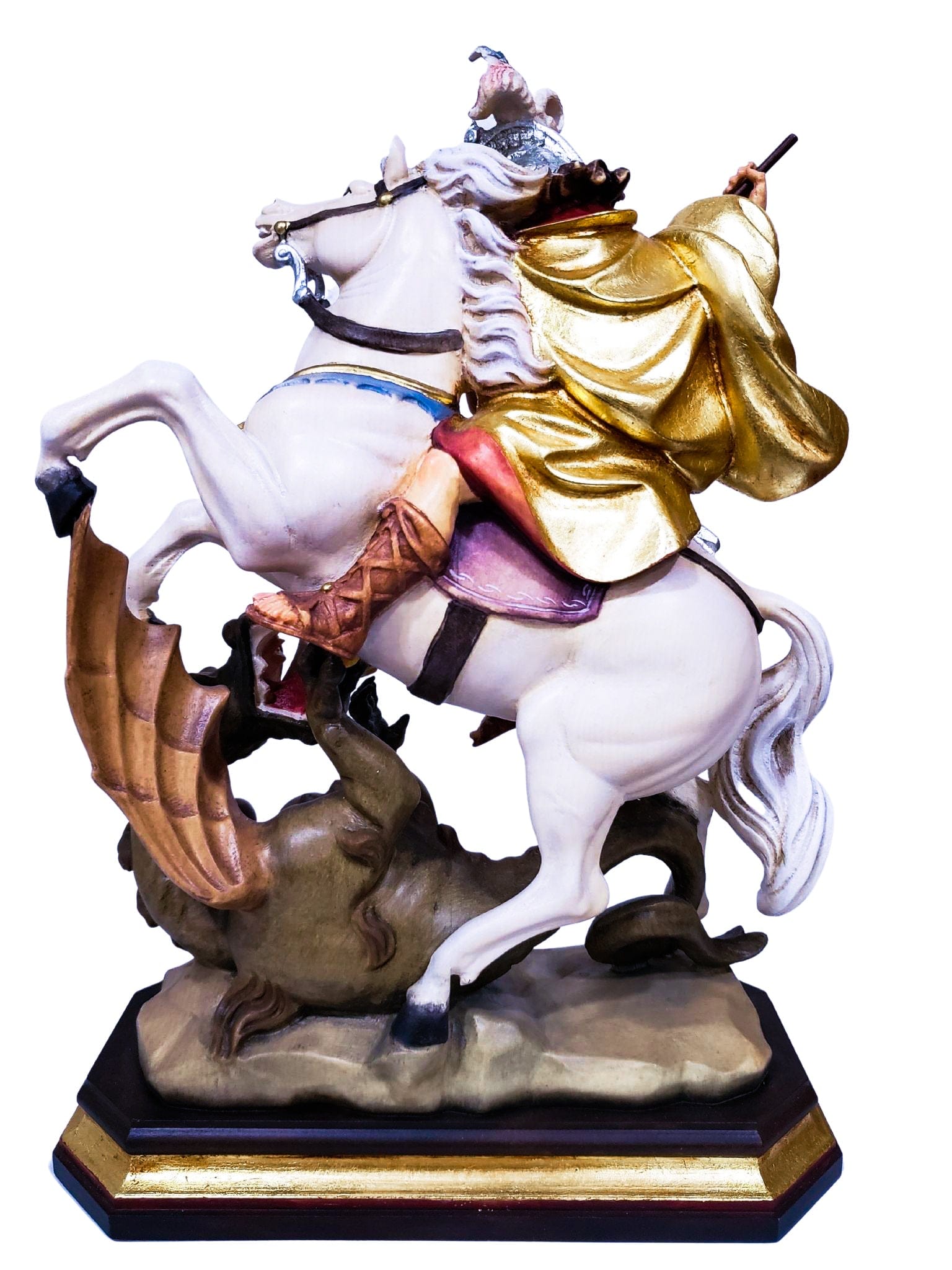 Imagem de Madeira Italiana de São Jorge Colorido 33 cm-TerraCotta Arte Sacra
