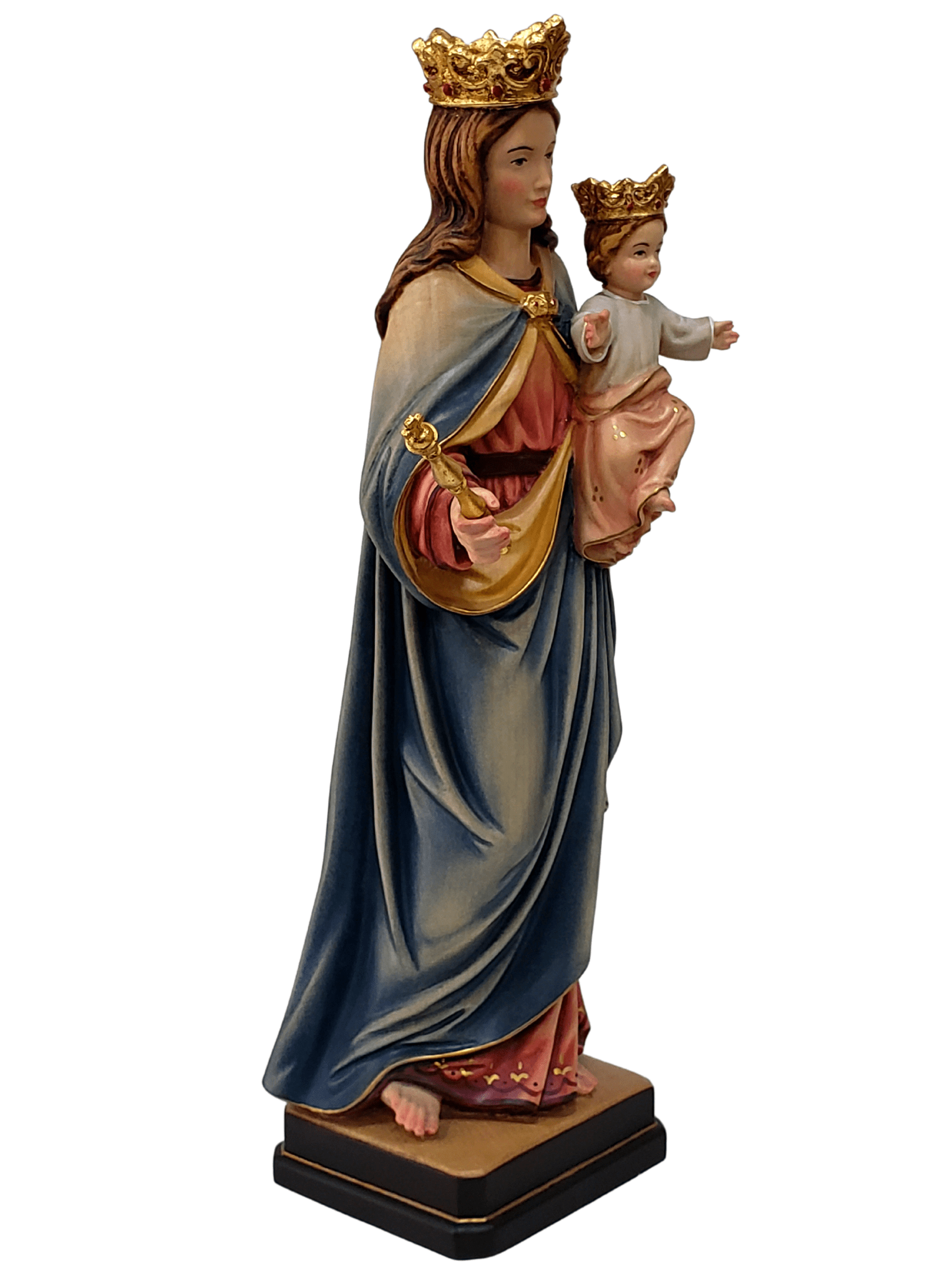 Imagem de Nossa Senhora Auxiliadora de Madeira Italiana 30 cm-TerraCotta Arte Sacra