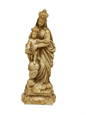 Imagem de Nossa Senhora das Vitórias em Pó de Mármore cor marfim 30 cm-TerraCotta Arte Sacra