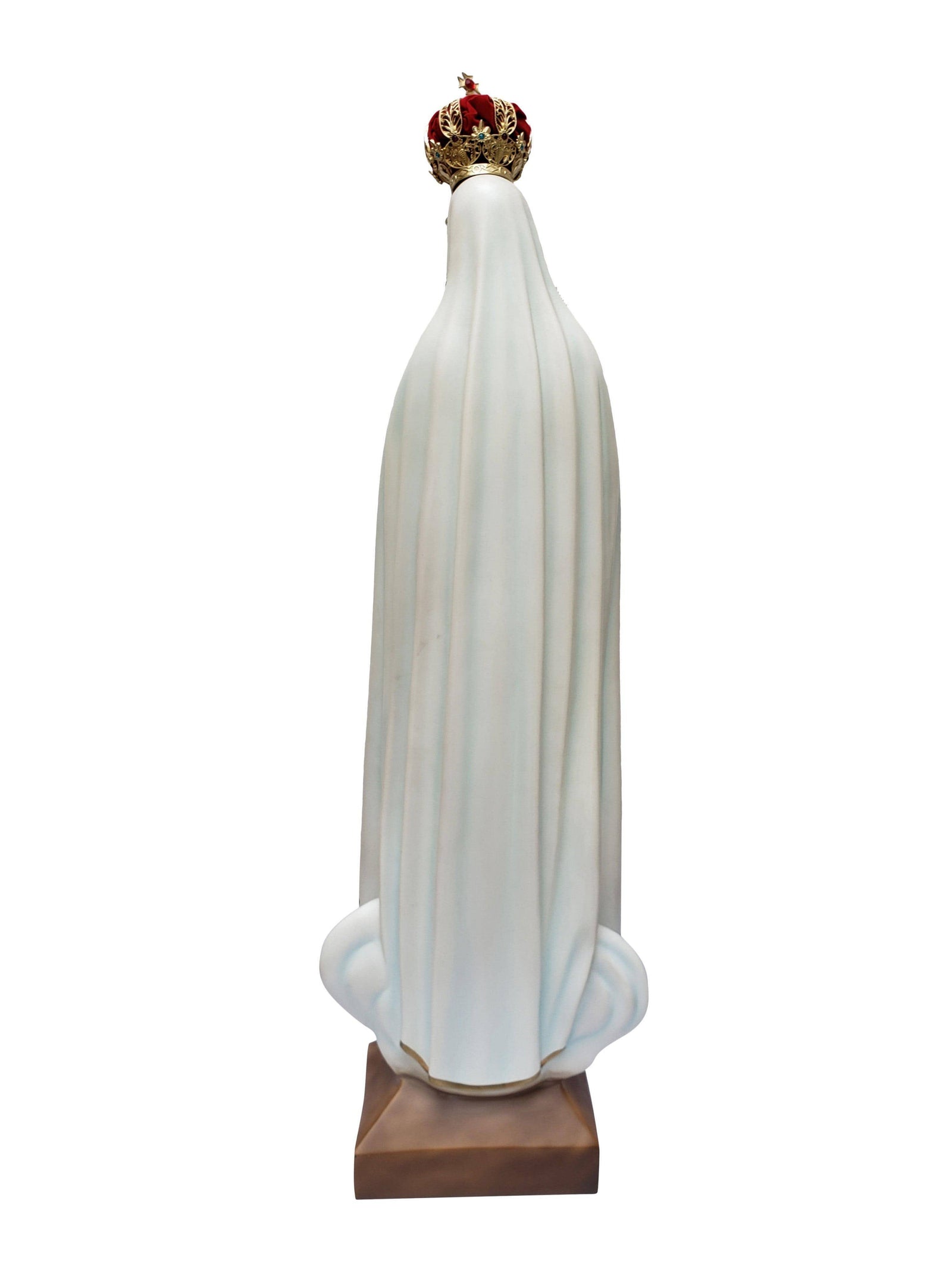 Imagem de Nossa Senhora de Fátima de Pó de Mármore com Olhos de Vidro 85 cm-TerraCotta Arte Sacra
