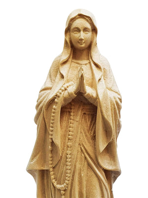 Imagem de Nossa Senhora de Lourdes em Madeira 19 cm-TerraCotta Arte Sacra