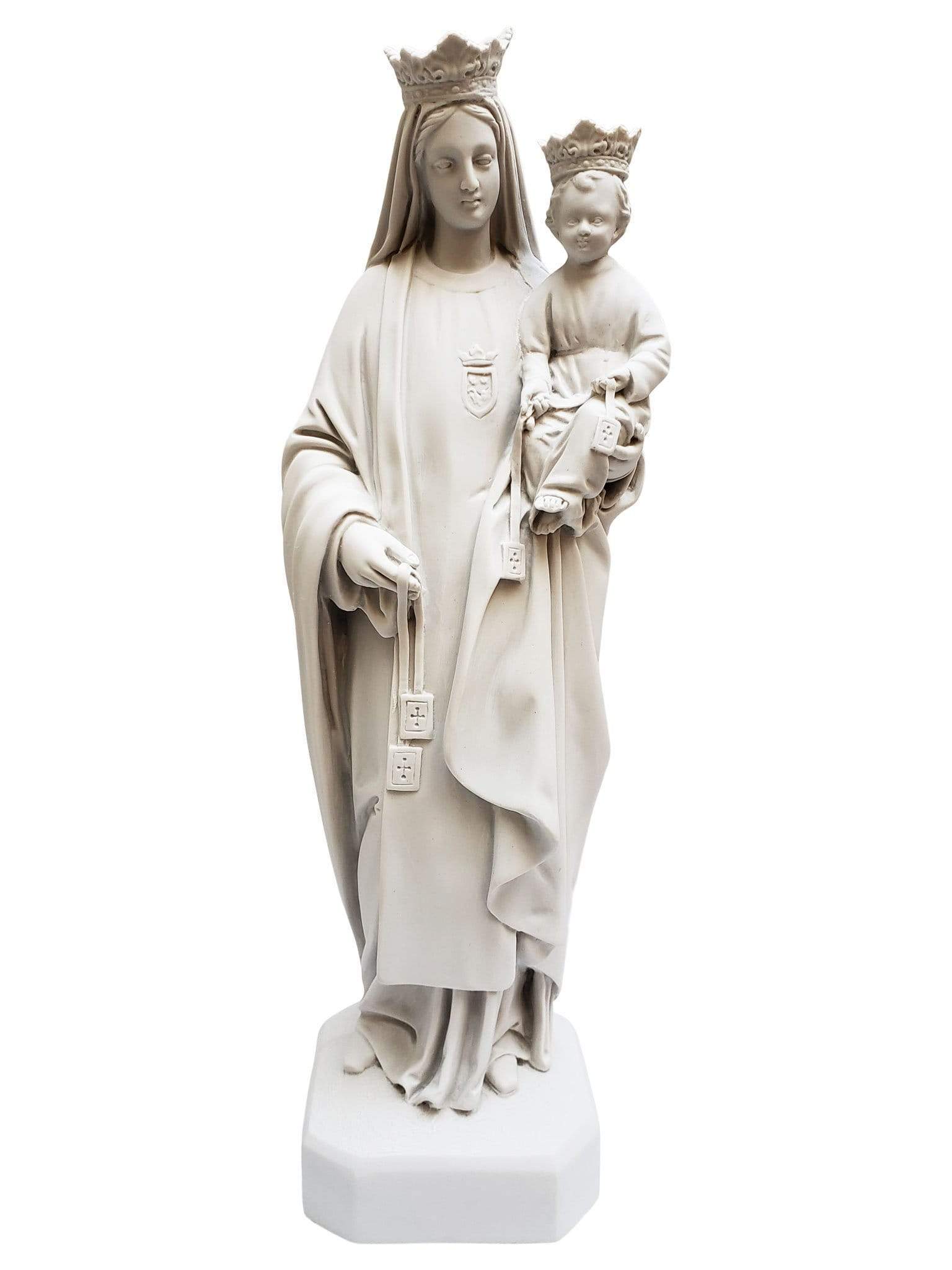 Imagem de Nossa Senhora do Carmo 47 cm em Pó de Mármore-TerraCotta Arte Sacra