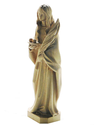 Imagem de Santa Luzia em Madeira 20 cm-TerraCotta Arte Sacra